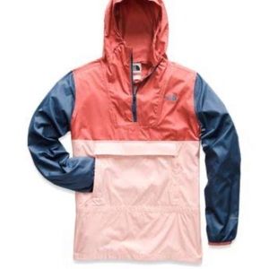 THE NORTH FACE Fanorak Jacket Coral Pink Blue Size Small Women's